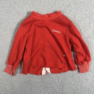 Vintage 1970's Carters Sleep Set Top Red Vintage 2 Years Missing Pants